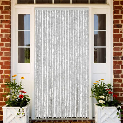 Vidaxl Fly Curtain 90x220 cm Chenille grigio