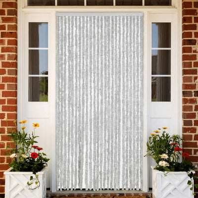 Vidaxl Fly Curtain 100x220 cm Chenille grigio