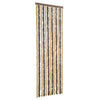 Vidaxl Fly Curtain 56x200 cm Chenille marrone scuro e beige