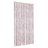 Vidaxl Fly Curtain 100x200 cm Chenille argento grigio e rosa
