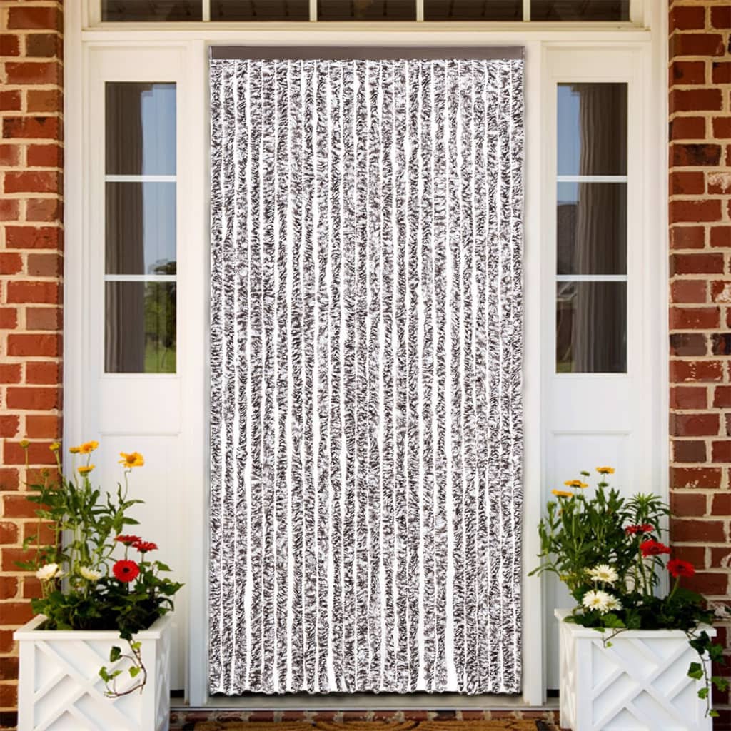 Vidaxl Fly Curtain 100x230 cm Chenille Brown e Beige
