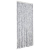 Cortina de mosca Vidaxl 100x200 cm Chenille White and Grey
