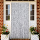 Vidaxl Fly Curtain 100x230 cm Chenille bianco e grigio