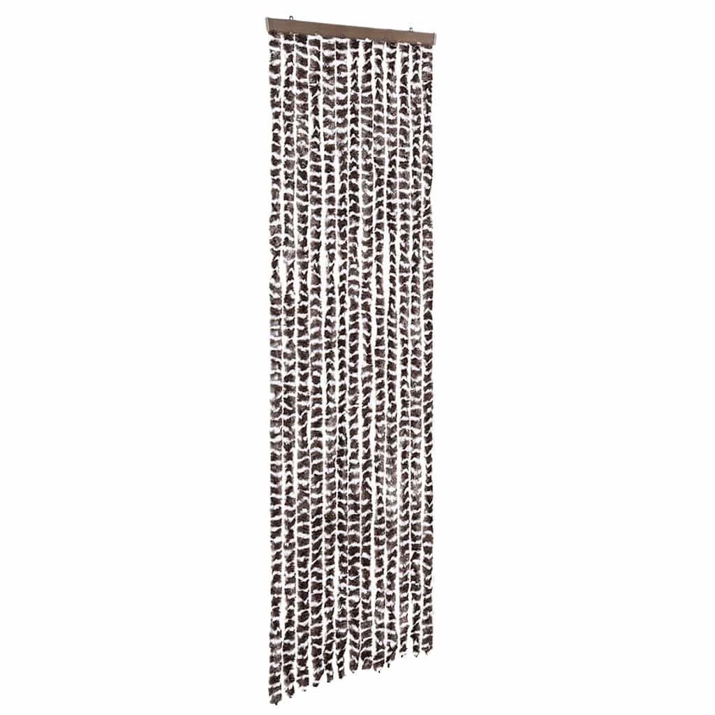 Vidaxl Fly Curtain 56x200 cm Chenille beige e Brown