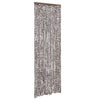 Vidaxl Fly Curtain 56x200 cm Chenille Brown and White