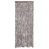 Cortina de mosca Vidaxl 56x200 cm chenille marrón y blanco
