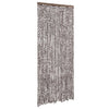 Cortina de mosca Vidaxl 100x200 cm chenille marrón y blanco
