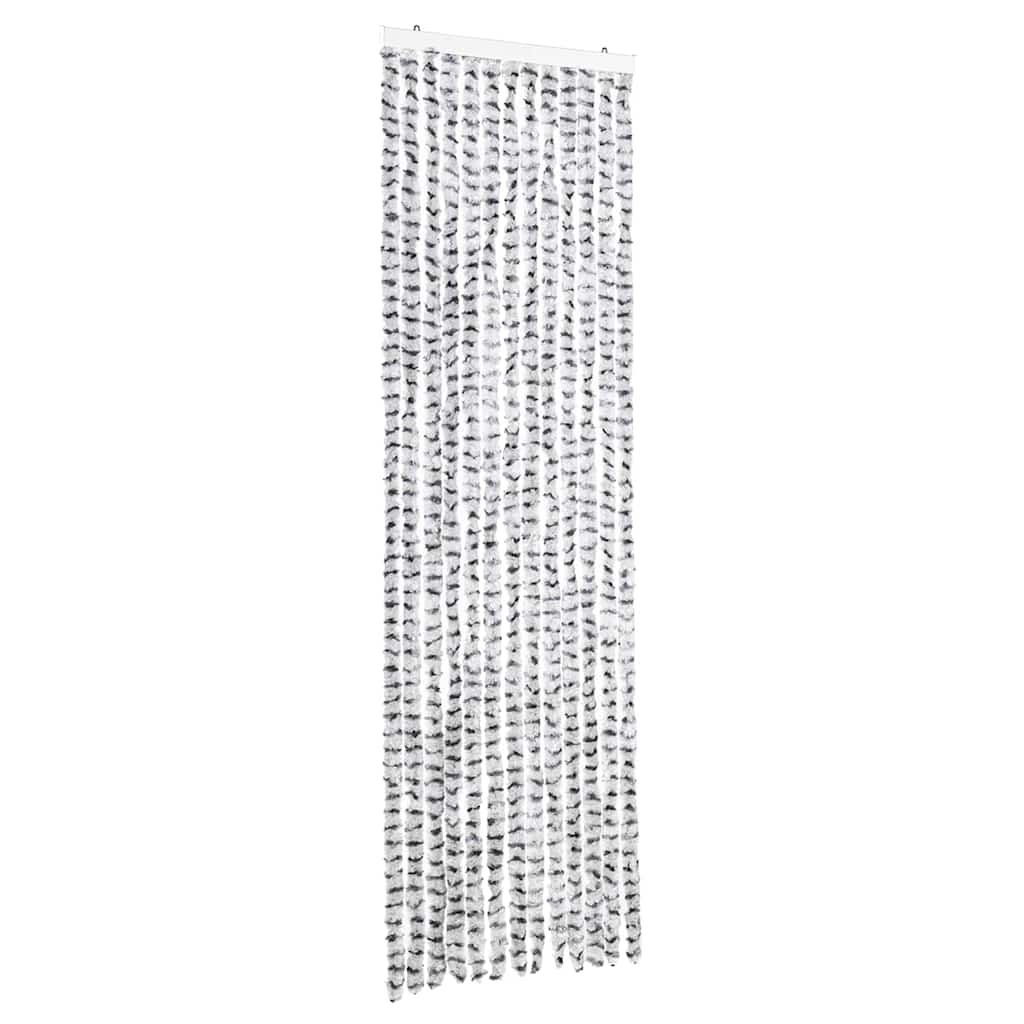 Cortina de mosca Vidaxl 56x200 cm chenille gris claro y gris oscuro