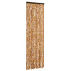Cortina de mosca Vidaxl 56x200 cm chenille ocre y blanco