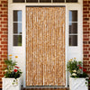 Cortina de mosca Vidaxl 100x200 cm chenille ocre y blanco