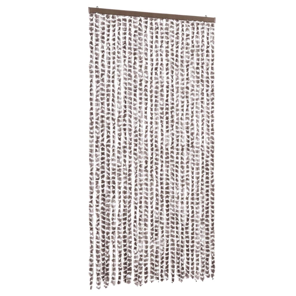 Vidaxl vliegengordijn 100x200 cm chenille taupe en wit