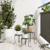 Vidaxl Standard pianta 3 St Ceramica blu e bianco