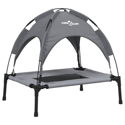 Cestino per cani Vidaxl con tende da tenda oxford e antracite in acciaio