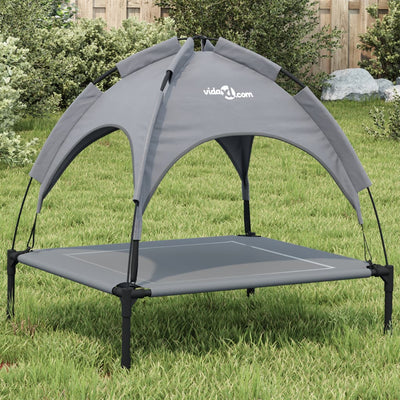 Cestino per cani Vidaxl con tende da tenda oxford e antracite in acciaio
