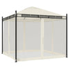 Arbor de Vidaxl con paredes laterales de malla 2.93x2.93 m de crema de acero