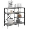 Vidaxl Bakkersrek 90x40x84 cm de madera procesada y metal gris Sonoma