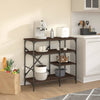 Vidaxl bakkersrek 90x40x84 cm bewerkt hout en metaal bruin eikenkleur