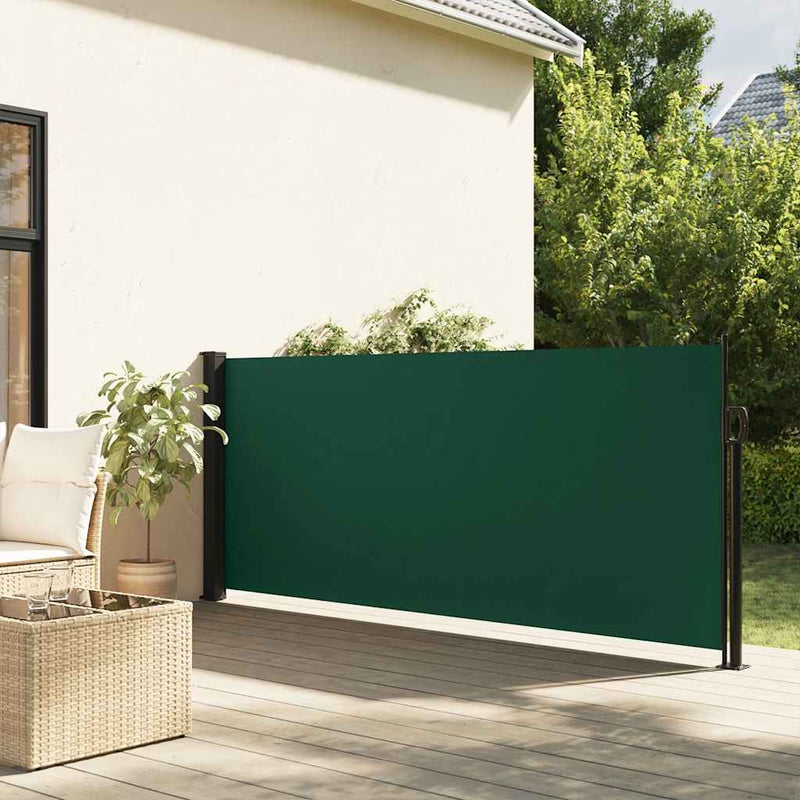 Paravento estensibile Vidaxx 117x300 cm verde scuro