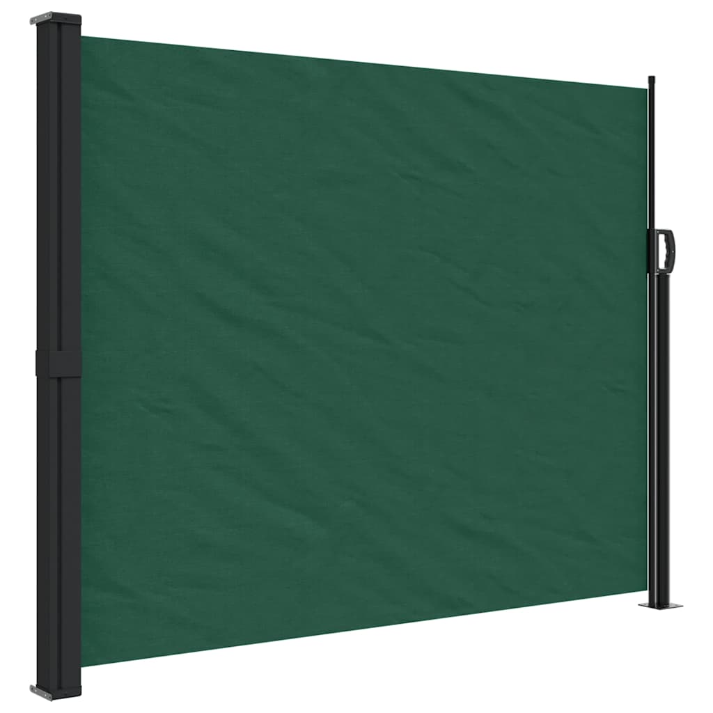 Pantalla de jardín Vidaxl retráctil 170x300 cm de color verde oscuro