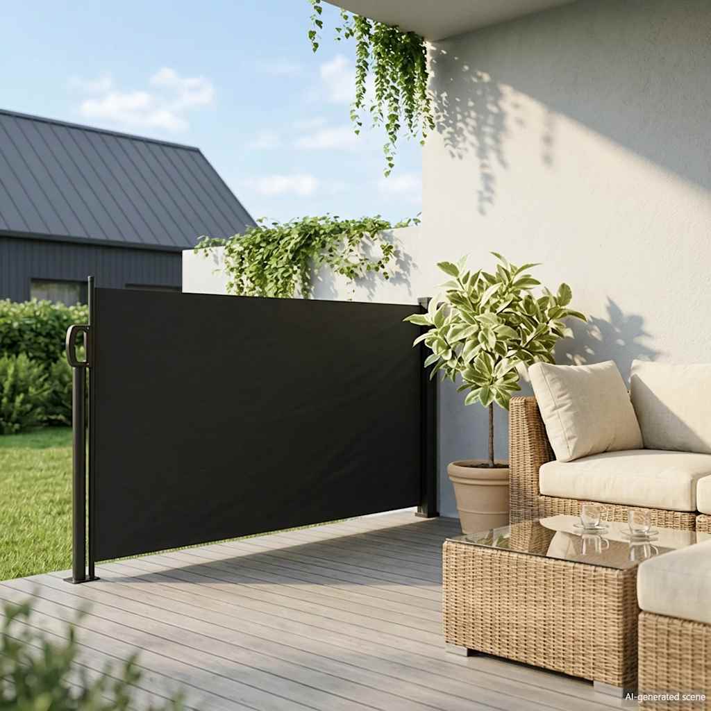 Parabrisas Vidaxl extensible 120x500 cm negro