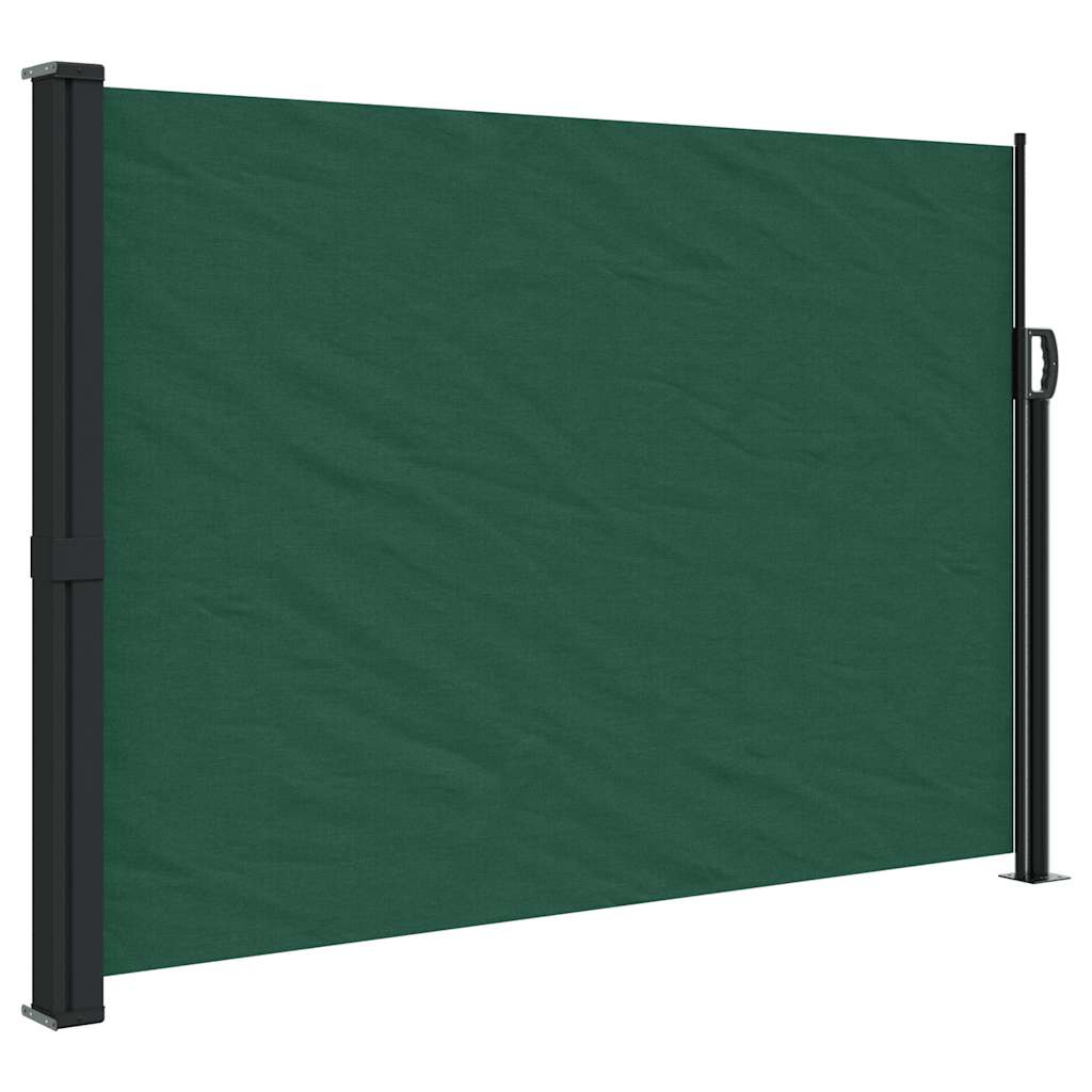Paravento estensibile Vidaxx 140x500 cm verde scuro