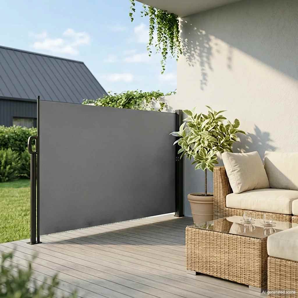 Vidaxl windscherm uittrekbaar 160x600 cm antraciet