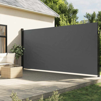 Vidaxl windscherm uittrekbaar 220x600 cm antracietkleurig