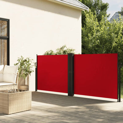 Vidaxl windscherm uittrekbaar 120x600 cm rood