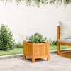 Fioriera Vidaxx con rivestimento 31x31x30 cm in legno massello di acacia