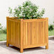 Jardinera Vidaxx con forro 50x50x50 cm madera maciza de acacia