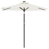 Vidaxl parasol met stalen paal 225x225x212 cm wit