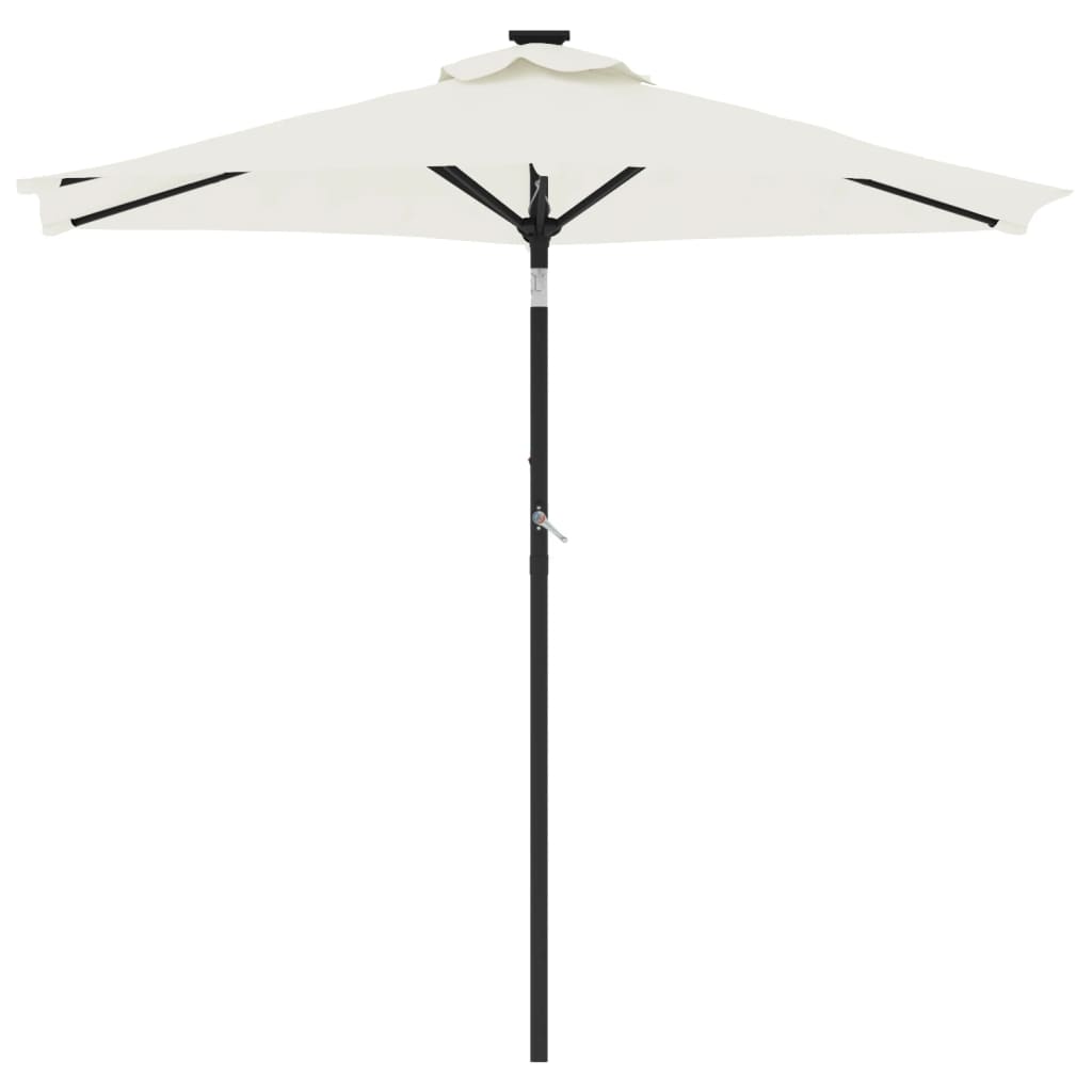 Vidaxl parasol met stalen paal 225x225x212 cm wit