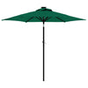 Parasol Vidaxl con poste de acero 225x225x212 cm verde