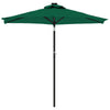 Parasol Vidaxl con poste de acero 225x225x212 cm verde