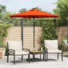 Vidaxl Parasol con LED y polo de acero 225x225x212 cm terracota