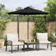 Vidaxl Parasol con LED e palo in acciaio 225x225x212 cm nero