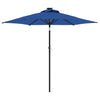 Parasol Vidaxl con LED y polo de acero 225x225x212 cm Azure Azul
