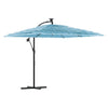 Vidaxl parasol met stalen paal 246x246x230 cm blauw