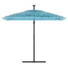 Vidaxl Parasol con polo in acciaio 246x246x230 cm blu