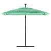 Parasol Vidaxl con poste de acero 246x246x230 cm verde