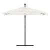 Vidaxl parasol met stalen paal 246x246x230 cm wit