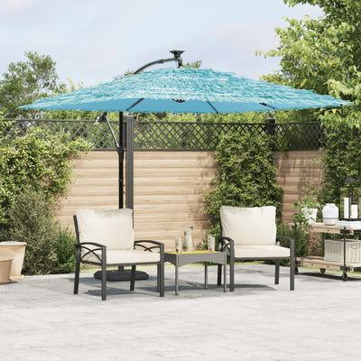Vidaxl Parasol con polo in acciaio 269x269x235 cm blu