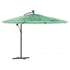 Parasol Vidaxl con poste de acero 269x269x235 cm verde