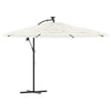 Parasol Vidaxl con poste de acero 269x269x235 cm blanco