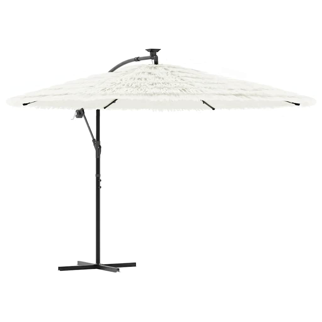 Parasol Vidaxl con poste de acero 269x269x235 cm blanco