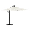 Vidaxl Parasol con polo in acciaio 269x269x235 cm bianco
