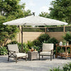 Parasol Vidaxl con poste de acero 269x269x235 cm blanco