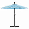 Vidaxl Parasol con polo in acciaio 290x290x238 cm blu