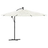 Parasol Vidaxl con poste de acero 290x290x238 cm blanco