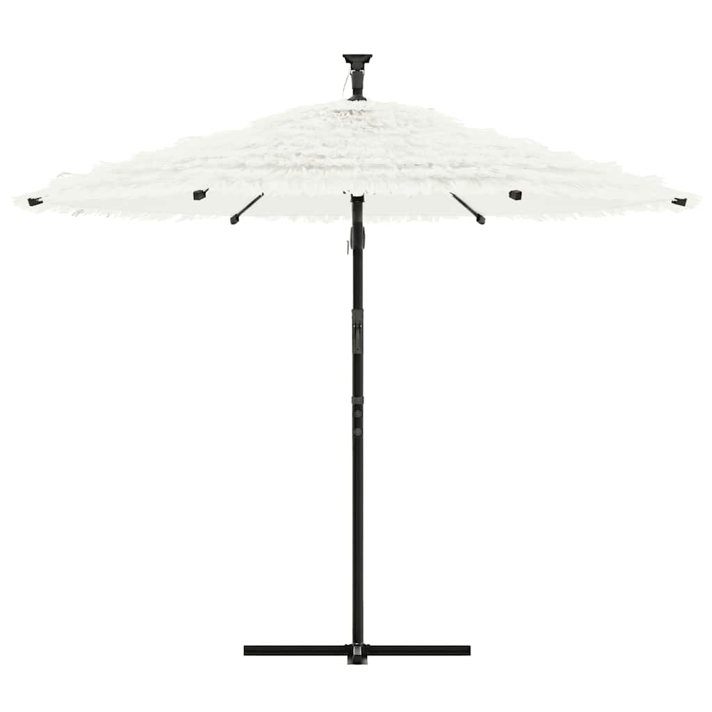 Parasol Vidaxl con poste de acero 290x290x238 cm blanco